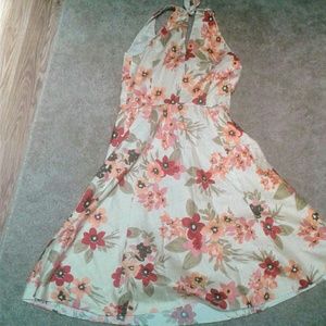 Ann Taylor Loft floral halter dress sz.6